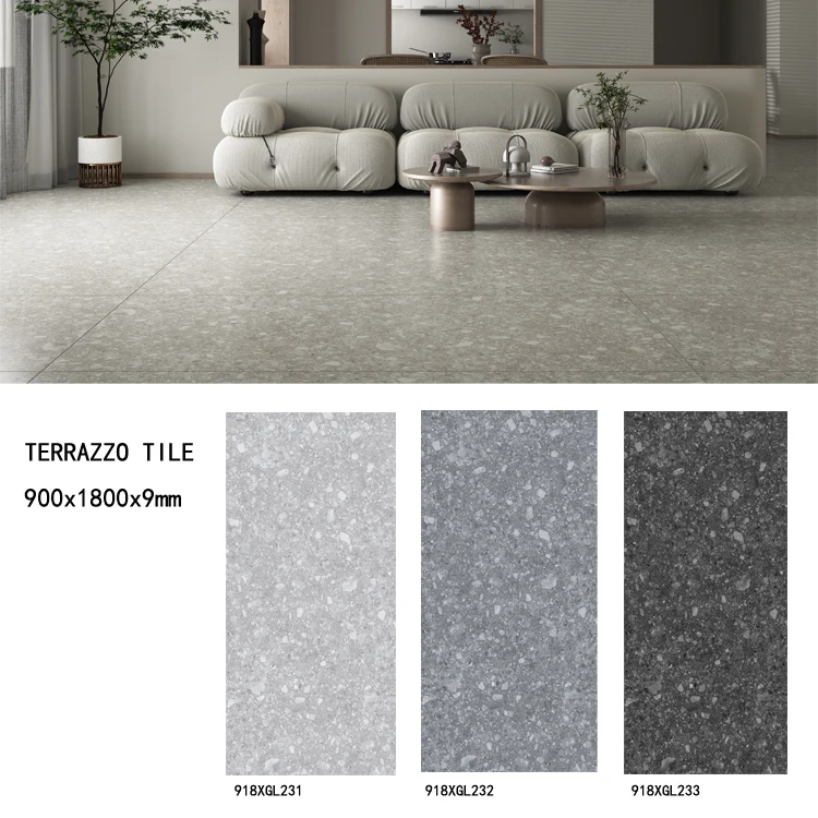 Morden Beauty 900x1800MM Large Sintered Stone Slab Porcelain Floor Tile Polished Surface Big Size Ceramic Tile For Living Room