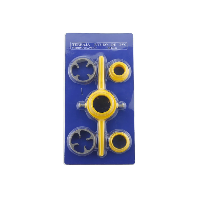 6-Piece Set Water Tap Dies PVC Plastic Pipe Sleeves Internal Thread Wrenches Broken Manual Alloy Threads-for Tapping