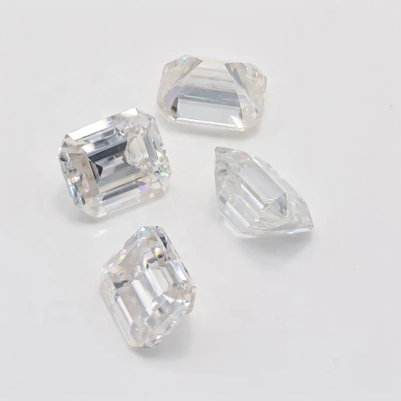 Hot sale Top Quality 0.15-12ct GRA Moissanite 2*3-12*14mm Emerald Moissanite Loose Moissanite