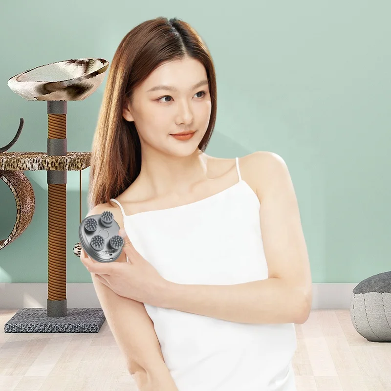 Head Massage Electric Head Scalp Massager Machine Waterproof Handheld Head Vibration Scalp Massager