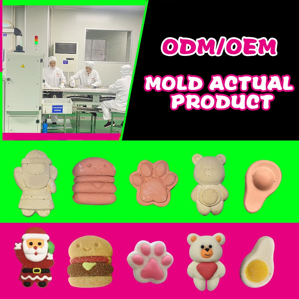 Candy manufacturers direct sales Halal Bulk Sweet Cotton Candy Christmas shaped marshmallows