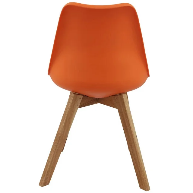 Modern PP plastic dining chair wooden industrial dining chairs restaurant