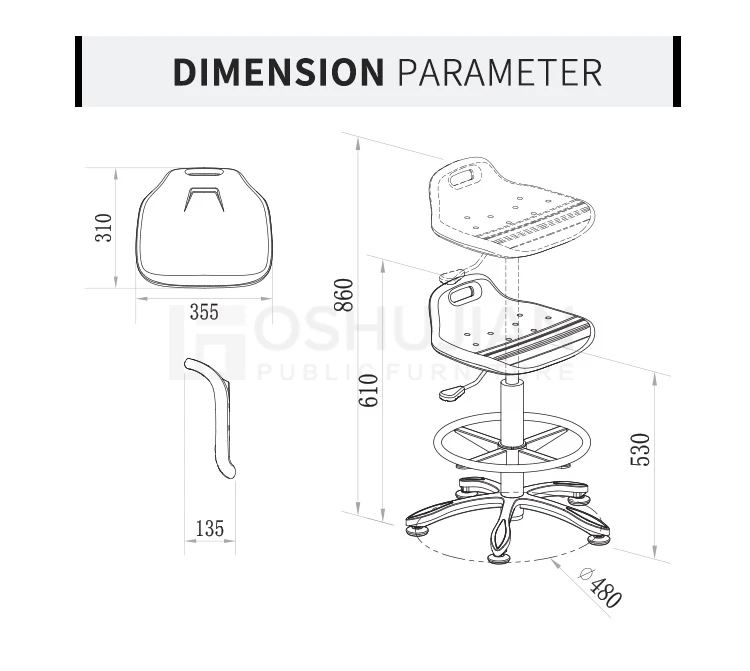 Hospital laboratory furniture lab stool malaysia esd cleanroom chair