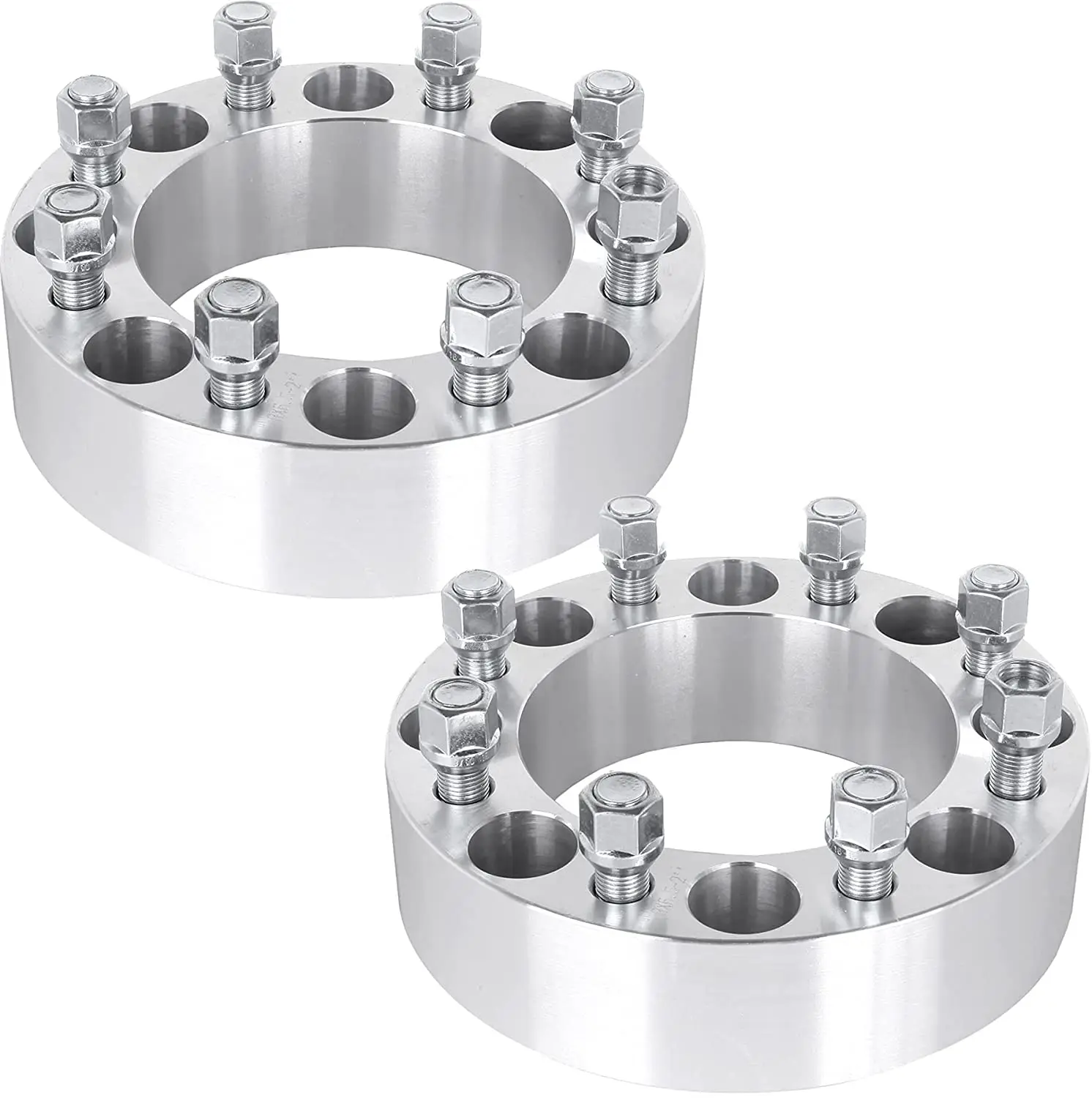 2 inch Car Wheel Spacers Adapters 8x6.5 to 8x6.5 8x126.15 with 9/16 Thread 126.15mm for Ram 2500 3500 1988-1998 for F250 F350