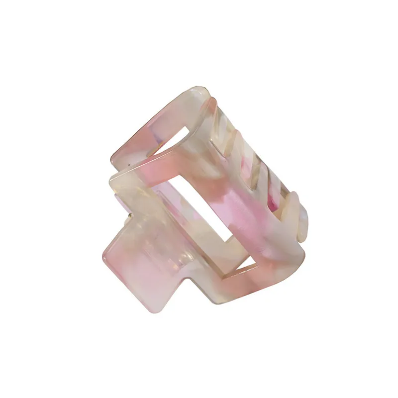 5CM Square acetic acid plate gripper Fashion simple hairpin Large Size Strange Hand Clip Flower Hair Clip