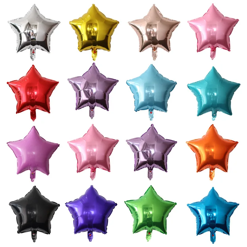 18 дюймов розового золота цвета с аппликацией в виде Золотой Звезды Globos гелия форме сердца воздушные шары из фольги для свадеб и вечеринок по случаю Дня