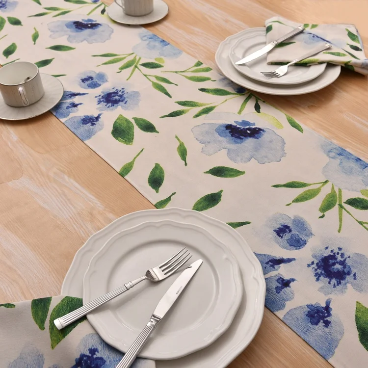 Elegant Rectangle Table Cloth Outdoor Table Cover Waterproof Printed Tablecloth Print Tablecloth Polyester Table Cover