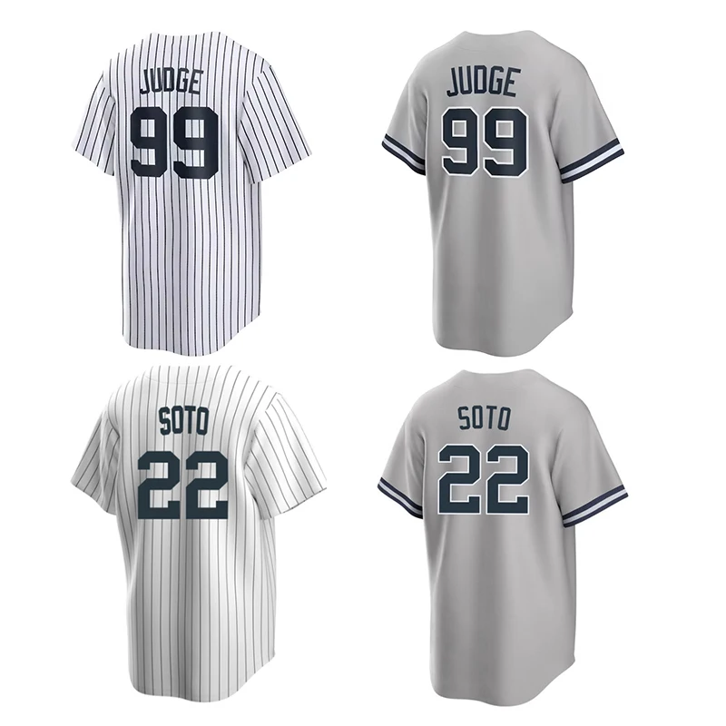 Factory Wholesale Cheap American Baseball Jersey 99 Aaron Judge Jersey 22 Juan Soto Jersey