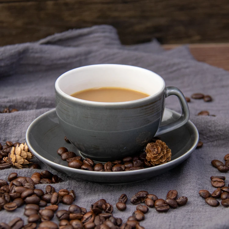 wholesale custom black unique novelty fine porcelain espresso cup and saucer