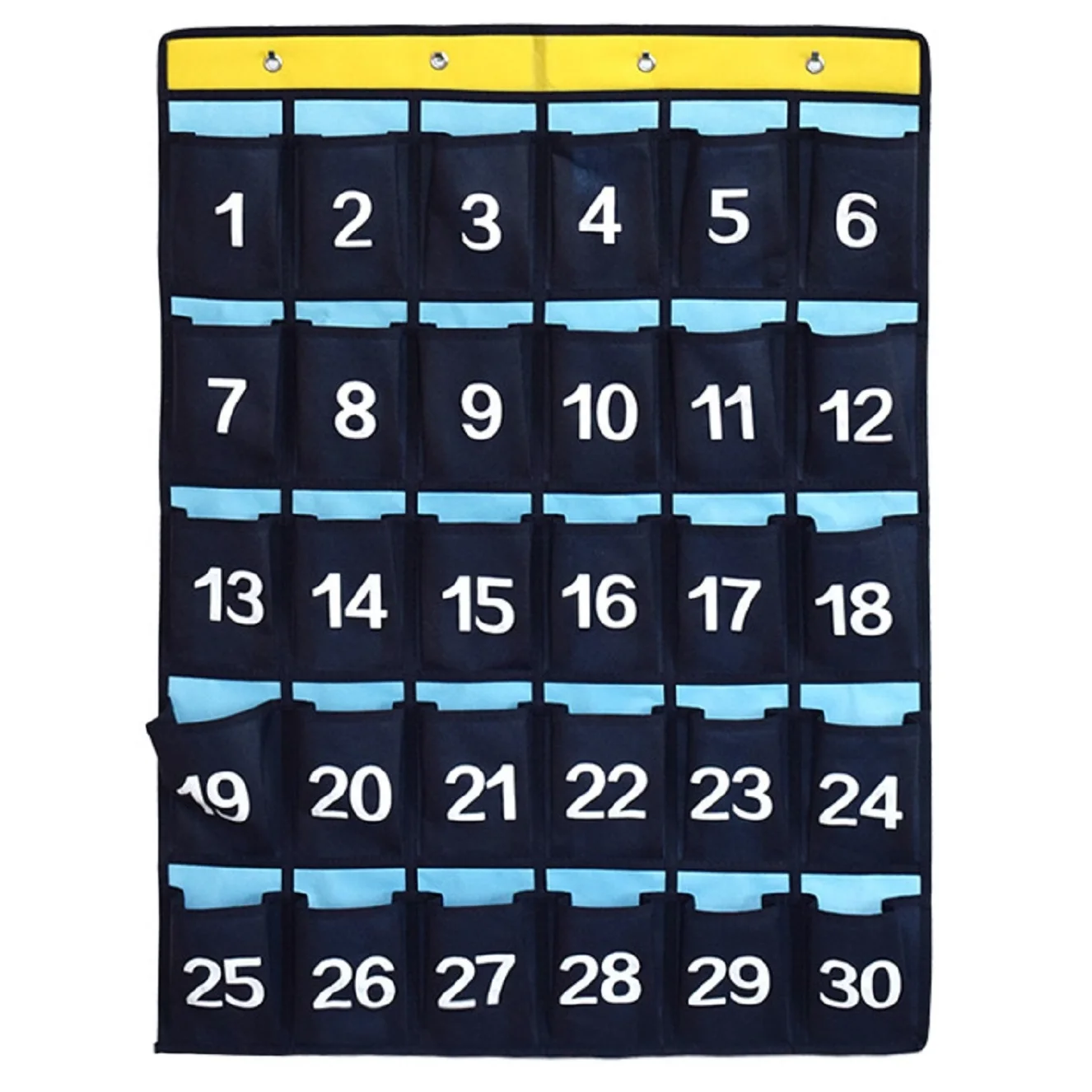 Pocket Chart For Cell Phones with 30 pockets Hanging Cell Phone Organizer for Classroom or Office