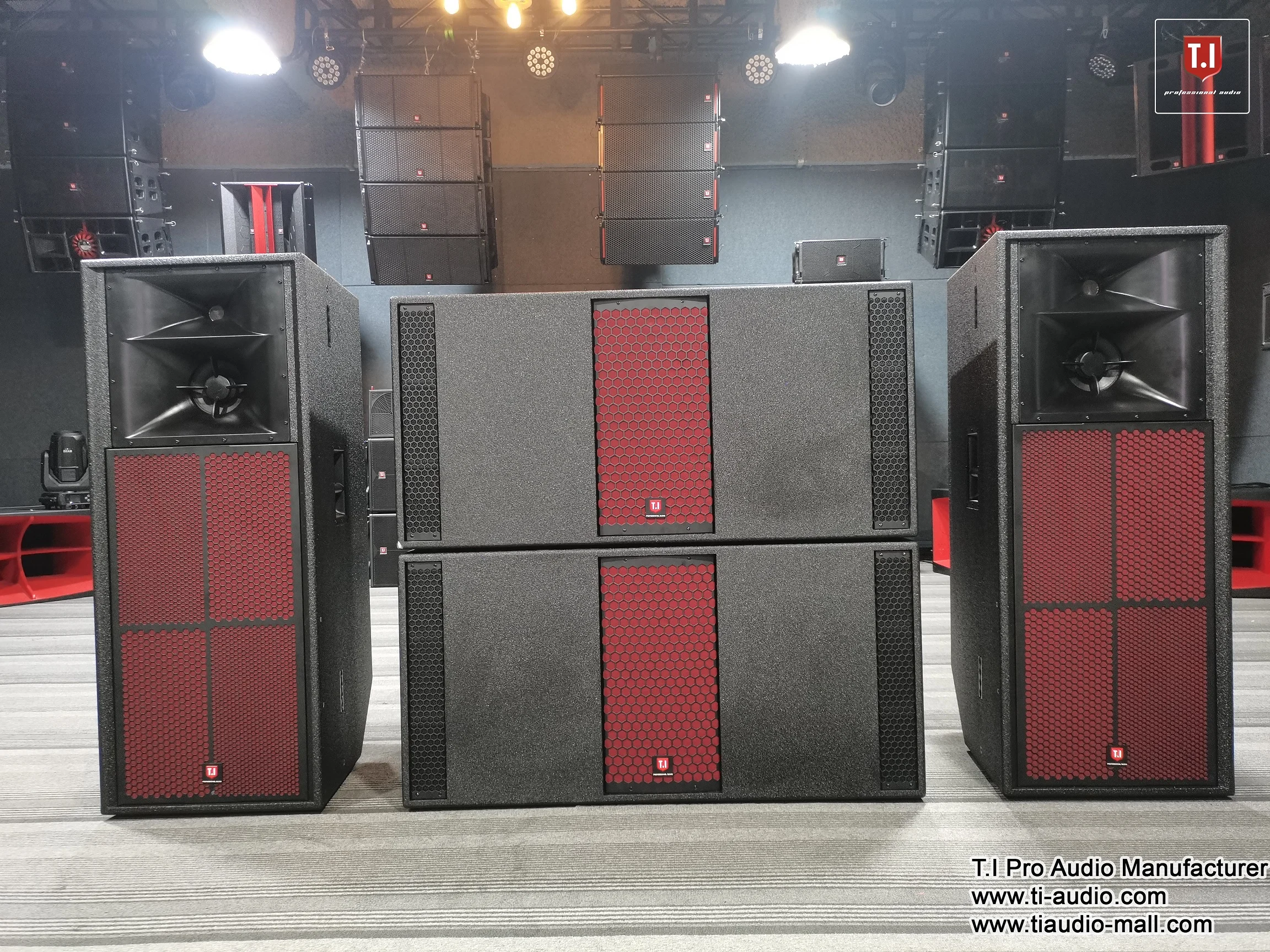 Double 15 Inch Woofer Three Way pa System Full Range Speaker Mid-long Distance Neodymium Driver Audio Loudspeaker