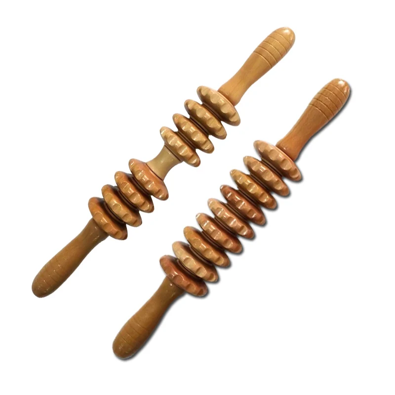 Wood Therapy Massage Tools Wooden Massage Roller Wood Massage Therapy Stick Holding Cellulite Pain Trigger Point