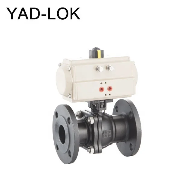 
3 piece full bore flange ball valve with pneumatics actuator 