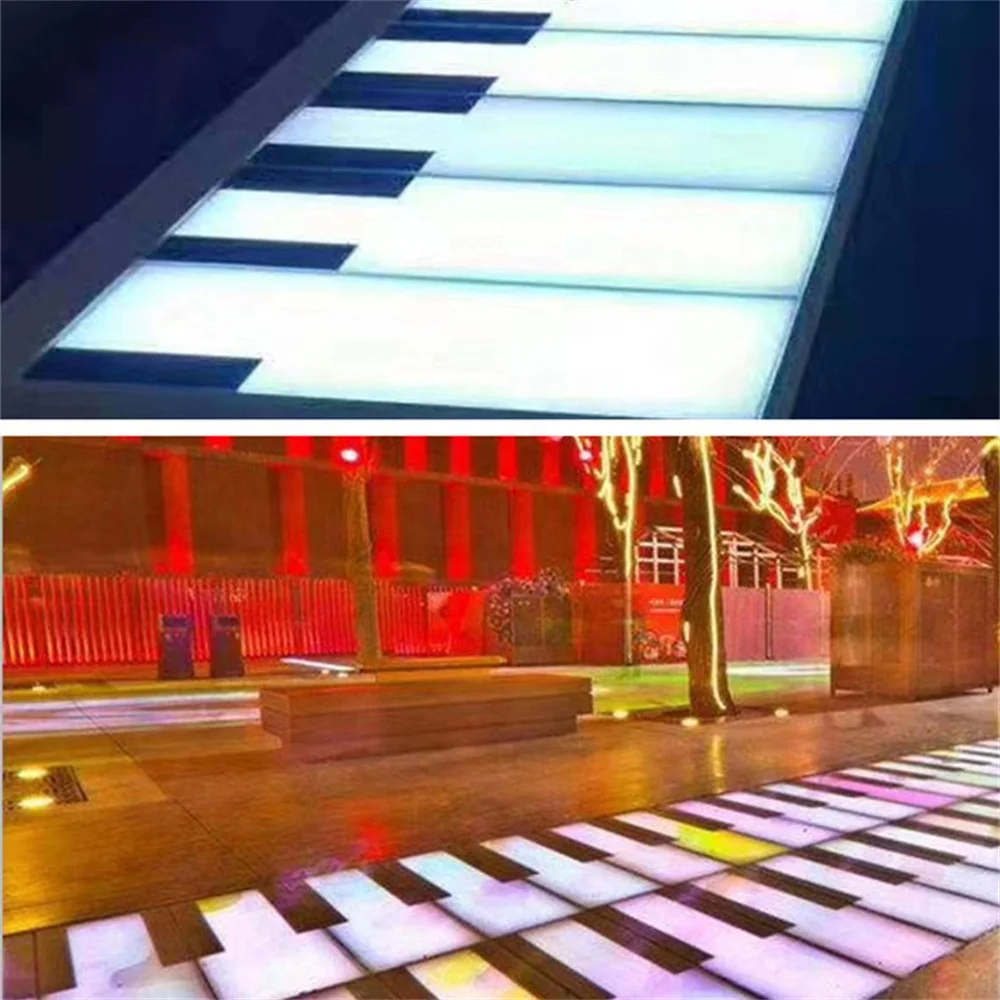 Biumart Brick Lights LED Piano Interactive Sensor Sounding Floor Light for Outdoor Interactive Event