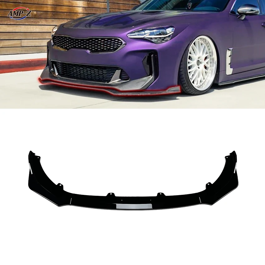 AMP-Z Hot Sale Factory Price High Quality Plastic Material Front Bumper Lip Splitter For Kia Stinger GT 2018-2023