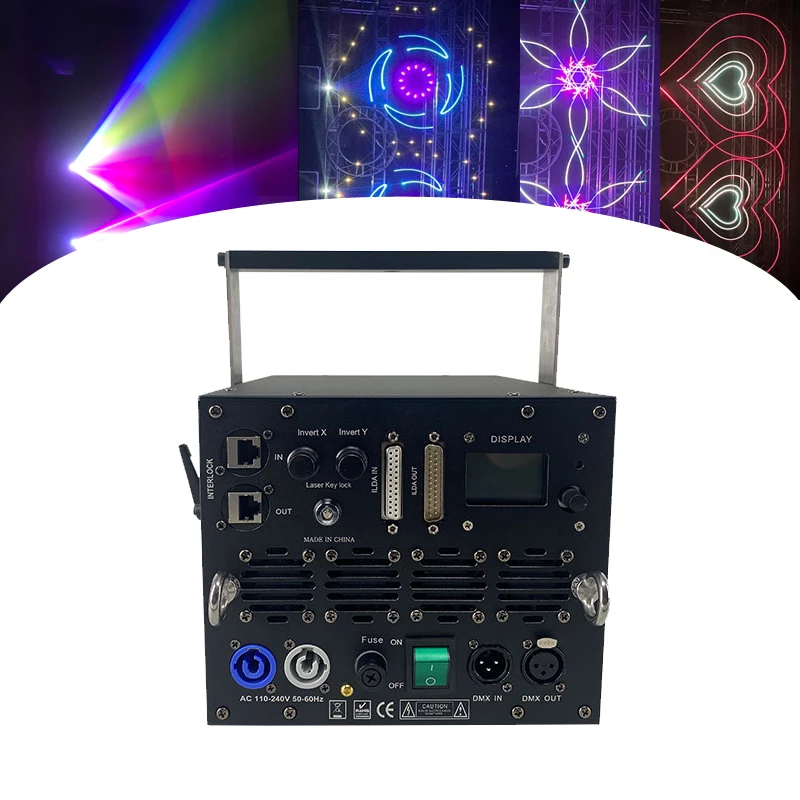 Laser Light 8W 10w 15w DJ RGB Full Color 3D Animation Laser Projector Stage Light