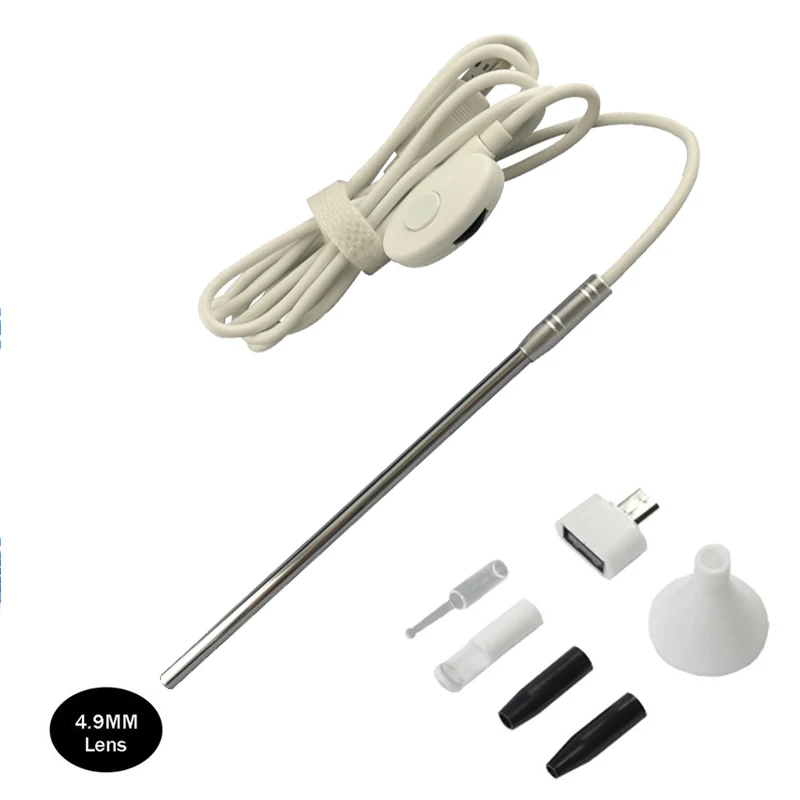 Medical USB Endoscope 4.9mm Lens for Ear Nose for OTG Android Phone PC Borescope Inspection Otoscope Endoscope Camera