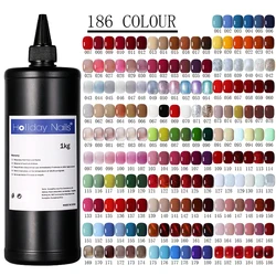 186 colors 1 kg wholesale supplier custom logo private label Oem colors soak off nails UV nail polish gel in stock