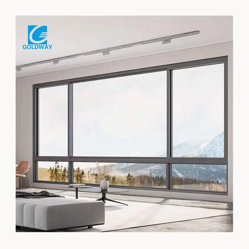 Bi-folding Corner Window Reflective Glass Water Proof Aluminum Sliding Windows And Doors