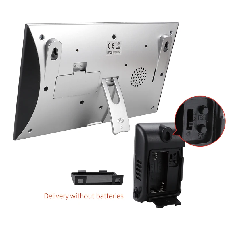 Outdoor Smart Personal Portable Predict Pce Station With Color Display Professional Weather Stations Wireless Indoor Outd Clock