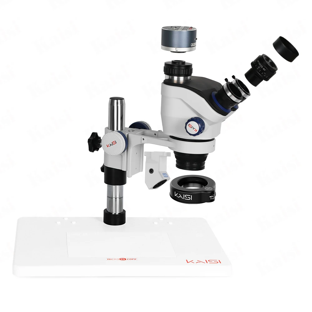 Kaisi Microscope TX-350E V1.3 Trinocular Inverted Tissue Culture Microscope with Phase Attachment quadruple revolving nosepiece