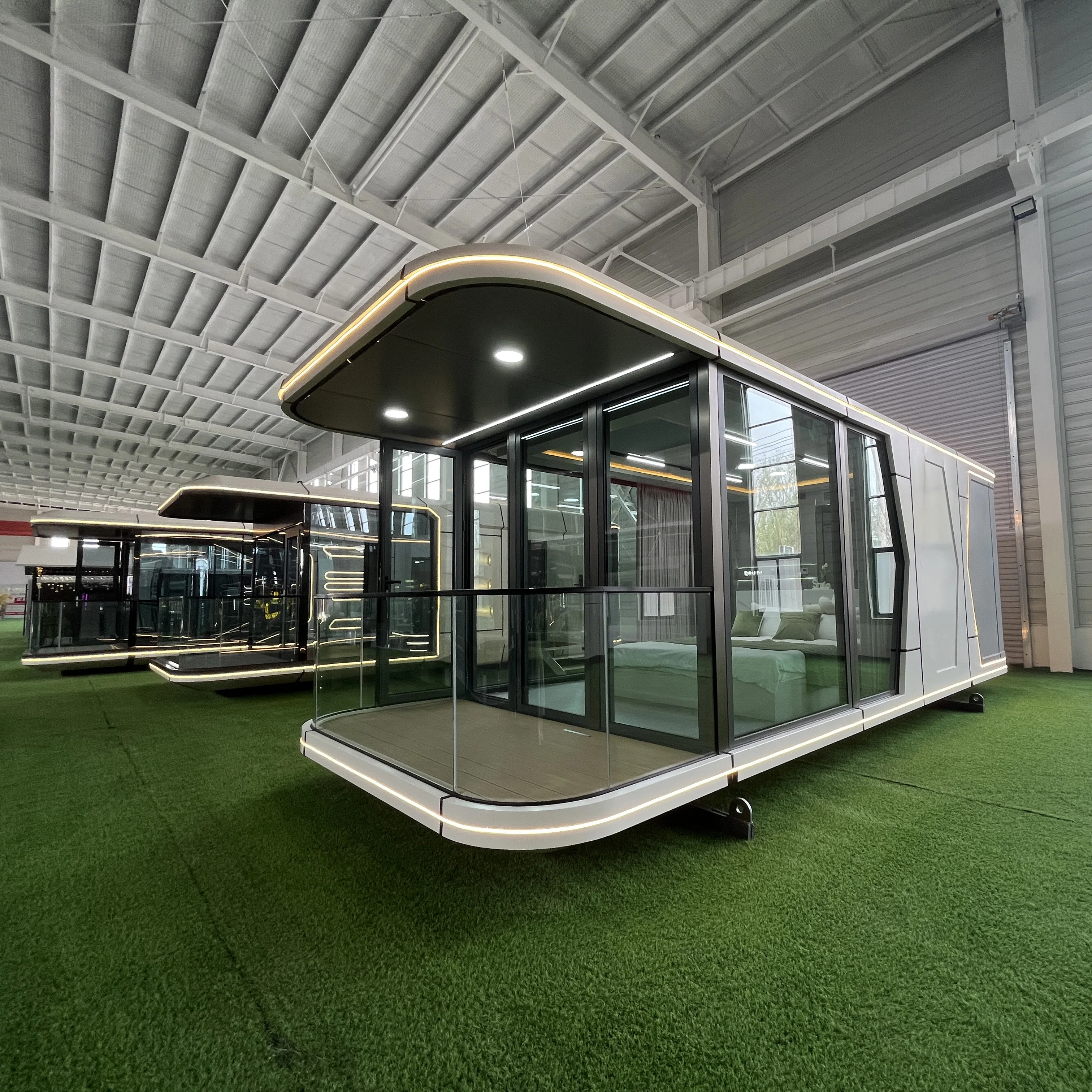 Space Capsule House Smart Camping Mobile Homes House With Voice Control Curtain Smart House Mobile Home