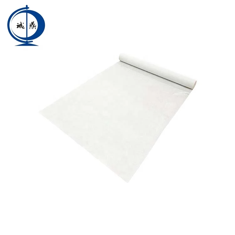 PE Film Laminated Adhesive Glue Back Carpet Cover Waterproof White Felt Nonwoven Fabric Rolls