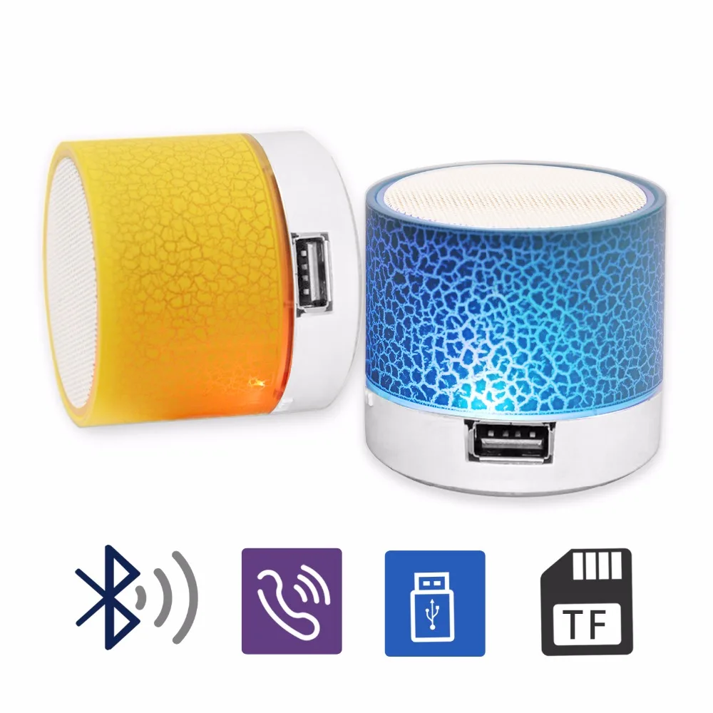 A9 BT Speaker Mini Wireless Loudspeaker Crack LED TF USB Subwoofer Speakers mp3 stereo audio music player