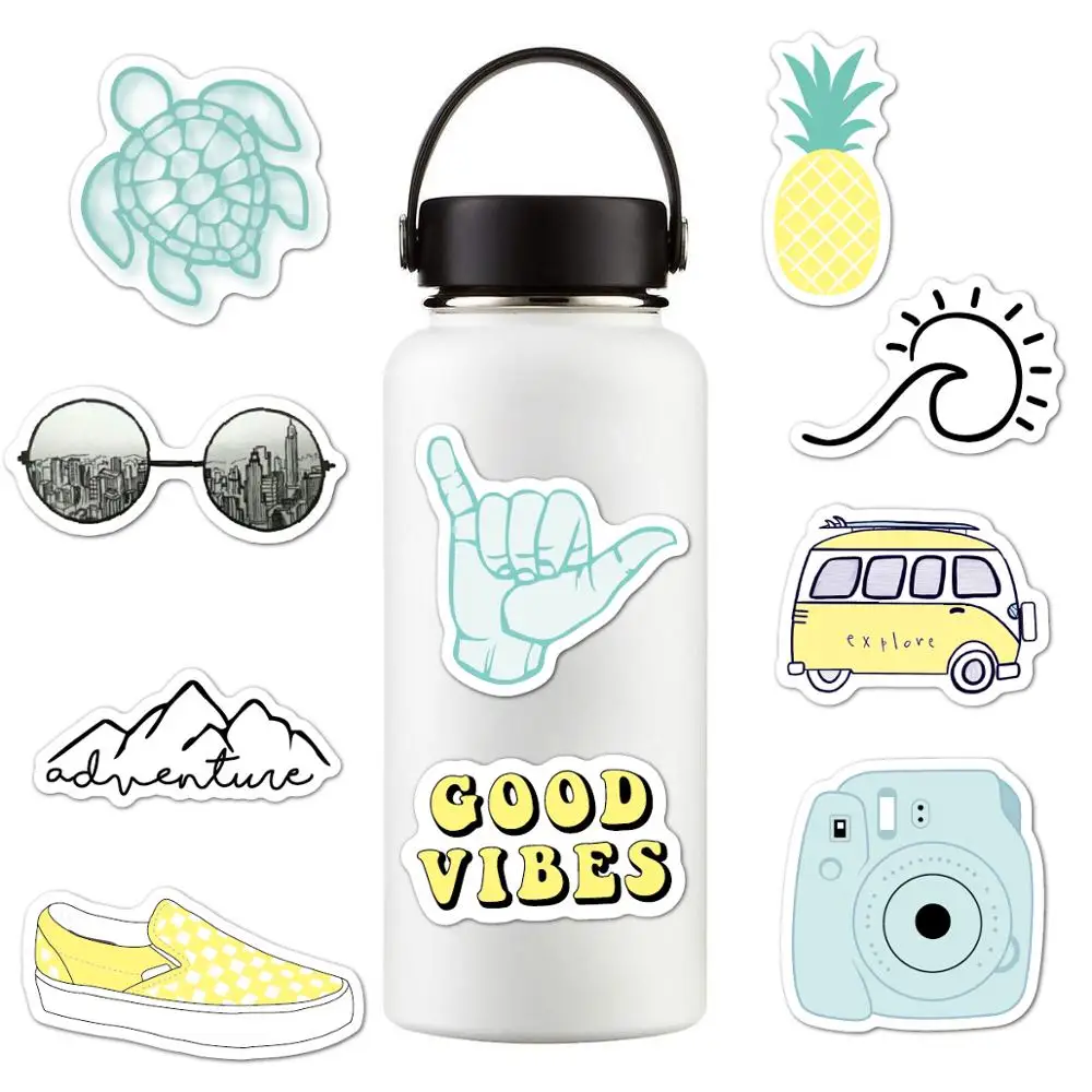 
Amazon hotsale stickers small fresh bottle water cup sticker waterproof VSCO sticker 