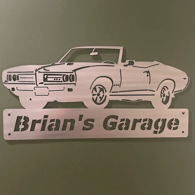 Custom Metal Car Silhouette Metal Wall Art Laser Cut Modern Home Decor Metal Wall Art
