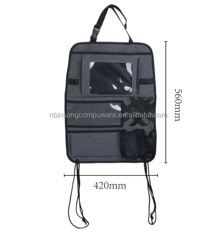 Custom Pattern Premium Car Back Seat Storage Tote Organizer Quilted Car Seat Back Organizer For Car