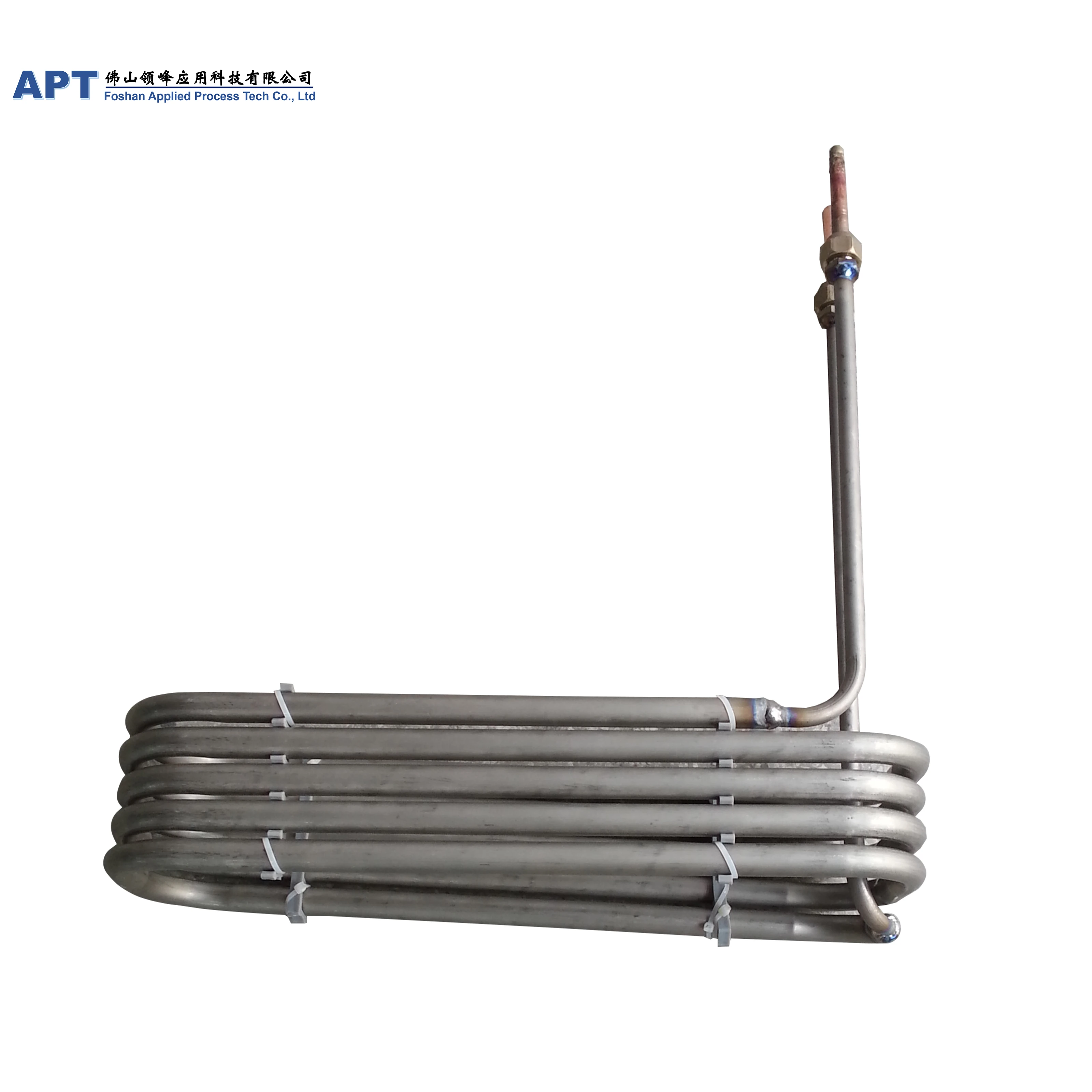 Customized aquarium fish tank water coil 2HP titanium coil evaporator ta1 Titanium heat exchanger coil