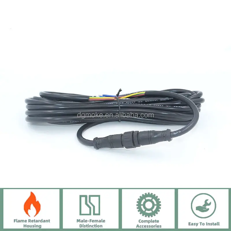 Industrial connector mini waterproof power cord male female docking plug copper new energy PVC switch battery connection wire