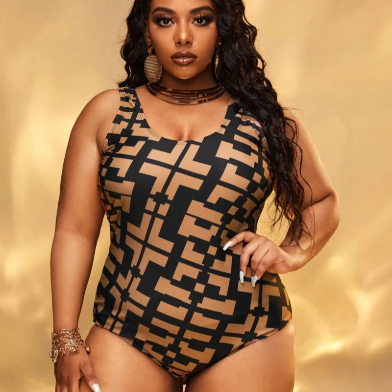 DAMOCHIC Reasonable Price Plus Size One Piece Swimwear High Cut Leg Print Beachwear Tummy Control Swimsuit Trending Bathing Suit