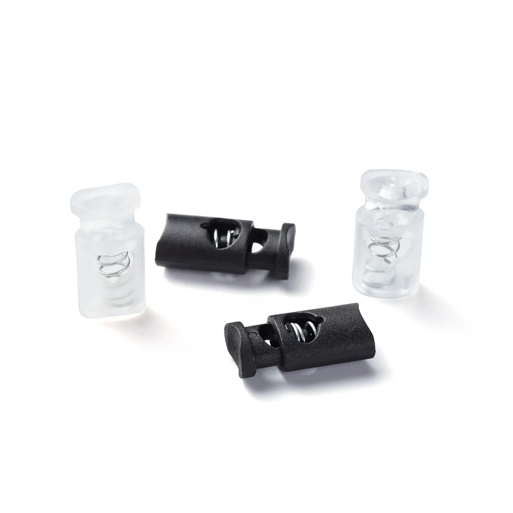 Wholesale high quality black nickel-free plastic cord lock for jacket