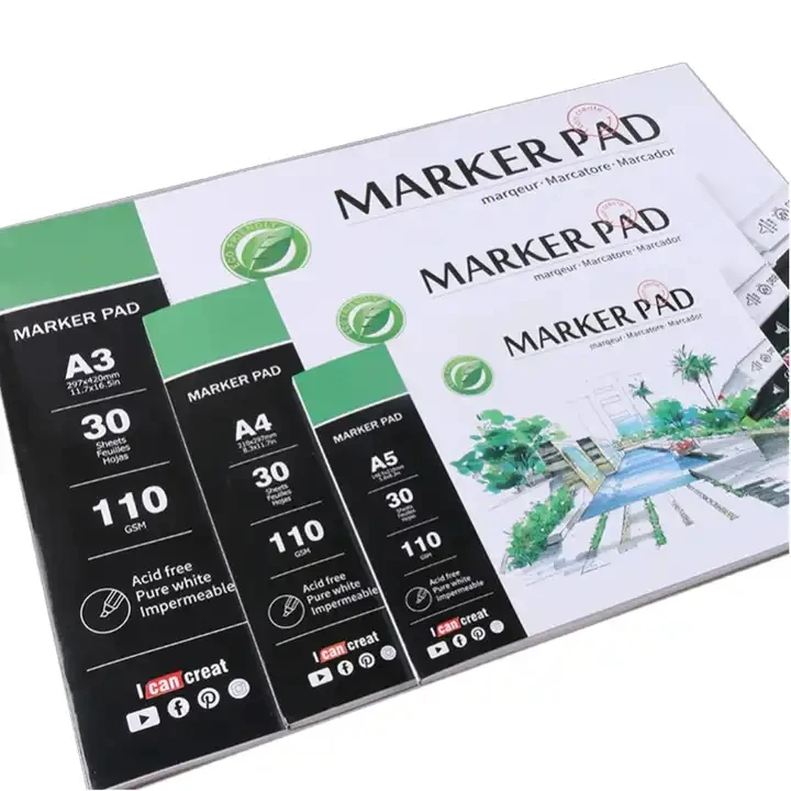 Keep Smiling Hot Selling Graffiti Marker Pen Paper Drawing Paper Pad for Alcohol Marker