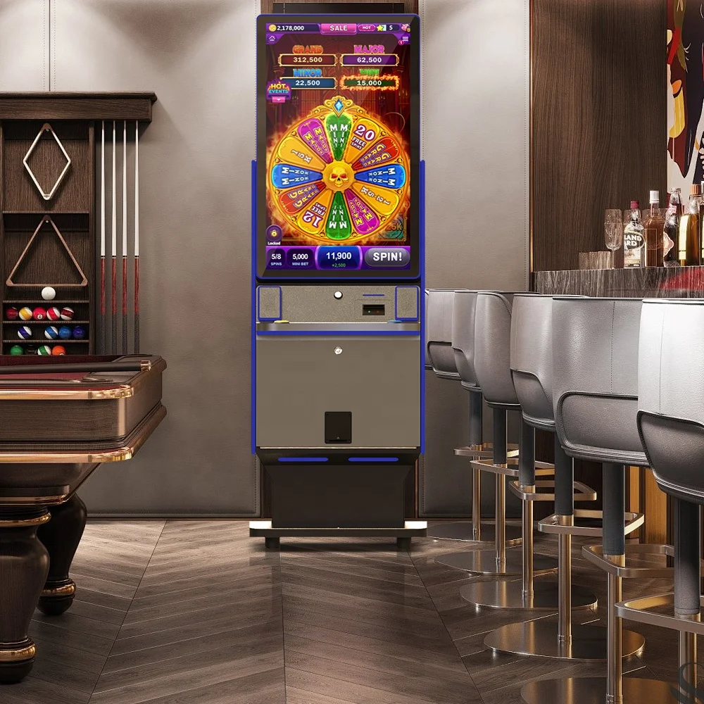 Professional Grade Skill Game Machine 43 Inch Curved Touch Screen Vertical Arcade Cabinet 88 Fortunes