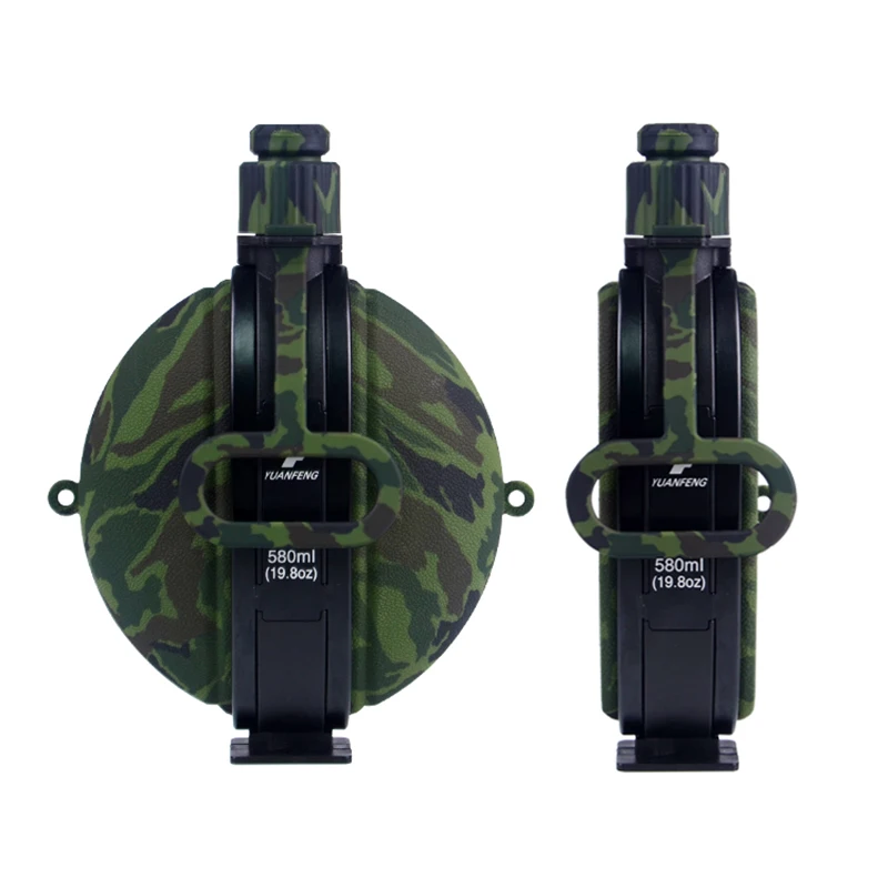 Multi-Purpose Use Silicone Bottle Compass Style Outdoor Sports Cycling Collapsible Water Bottle