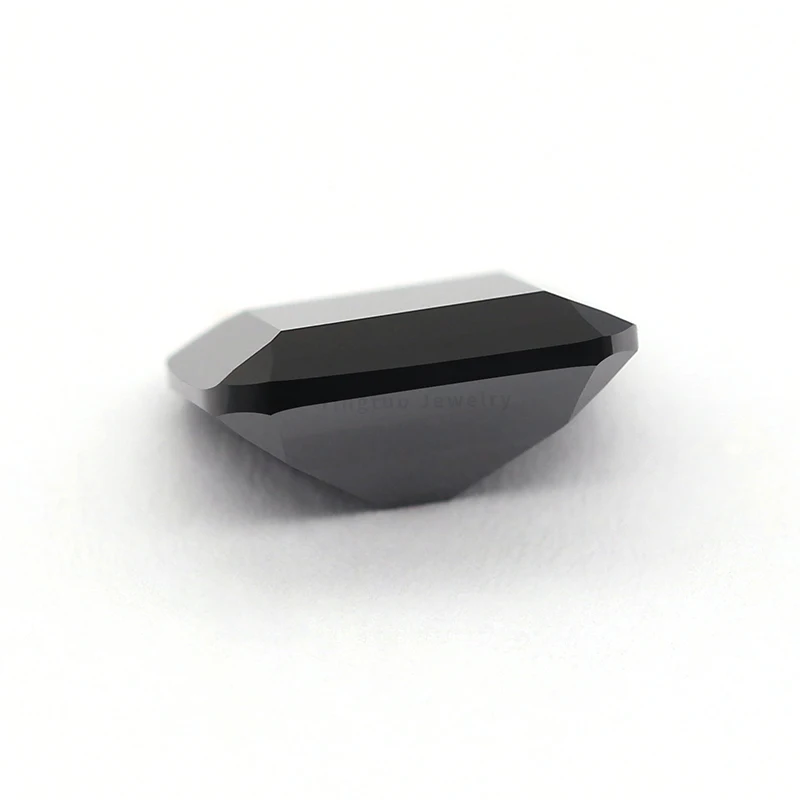 YT Black Radiant Emerald CZ Gemstone Cubic Zircon for Jewelry Making