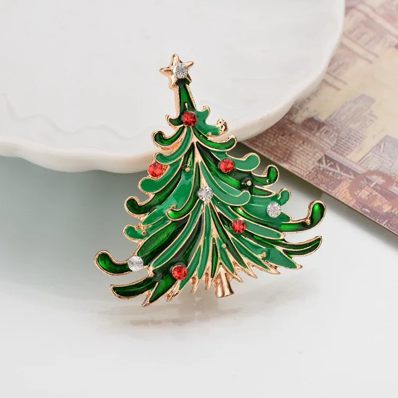 Custom Cute Cartoon Santa Claus Christmas Tree Boots Wreath Heart Enamel Christmas Brooches