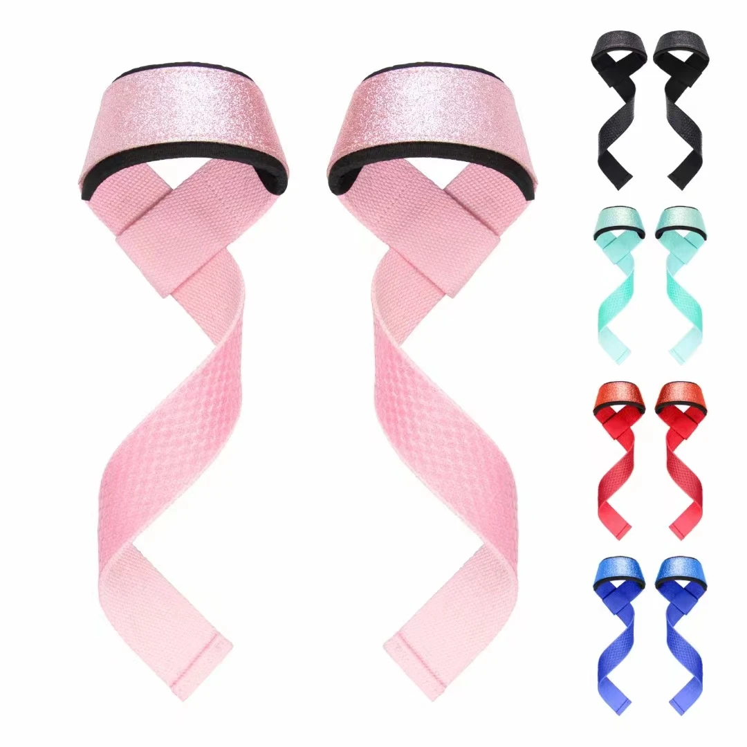 Custom logo Bodybuilding Straps Gym Dumbbell Workout Weight Lifting Straps Cross fit Grip Power lifting Wrist Exercise Strap