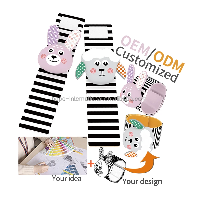 2024 Soft Babies Present Gift Cotton Finder Montessori  Infant Newborn Toy Stuffed Rattle Baby Foot Socks for Newborn With bell