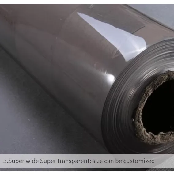 0.1-0.6Mm Ultra-Transparent Soft And Durable Pvc Plastic Film High-Density Transparent Film Ultra-Transparent Color Roll