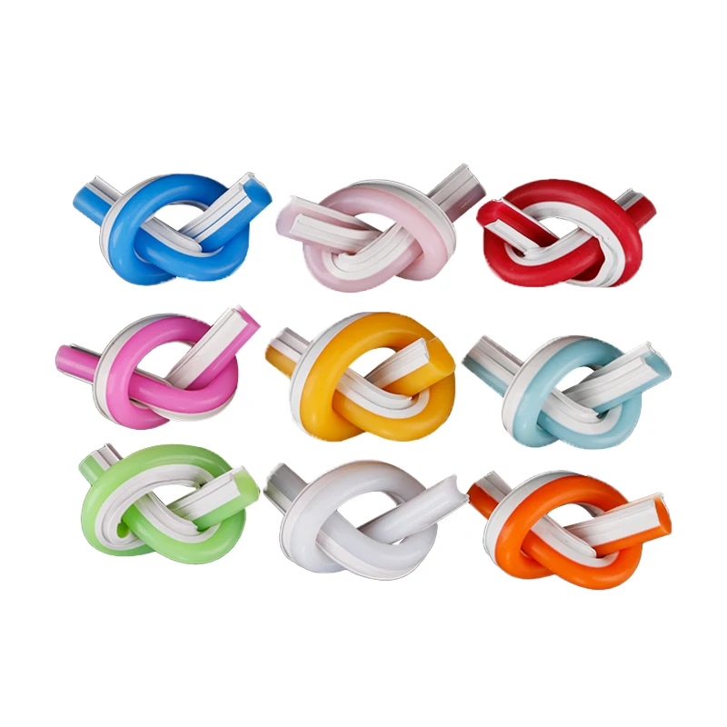 Waterproof 6mm 8mm Car Interior Led Neon Strip Lights Red Green Blue LED Neon Silicone Tube Strip