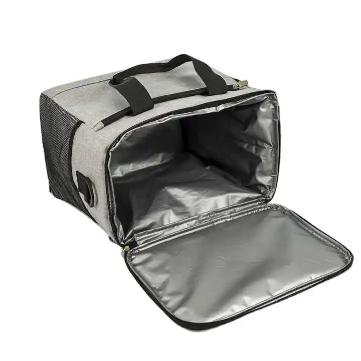 High Quality Adjustable Straps Tote Nonwoven Aluminium Foil Thermal Lunch Bag Hiking Food Delivery Soft Cooler Picnic Bag