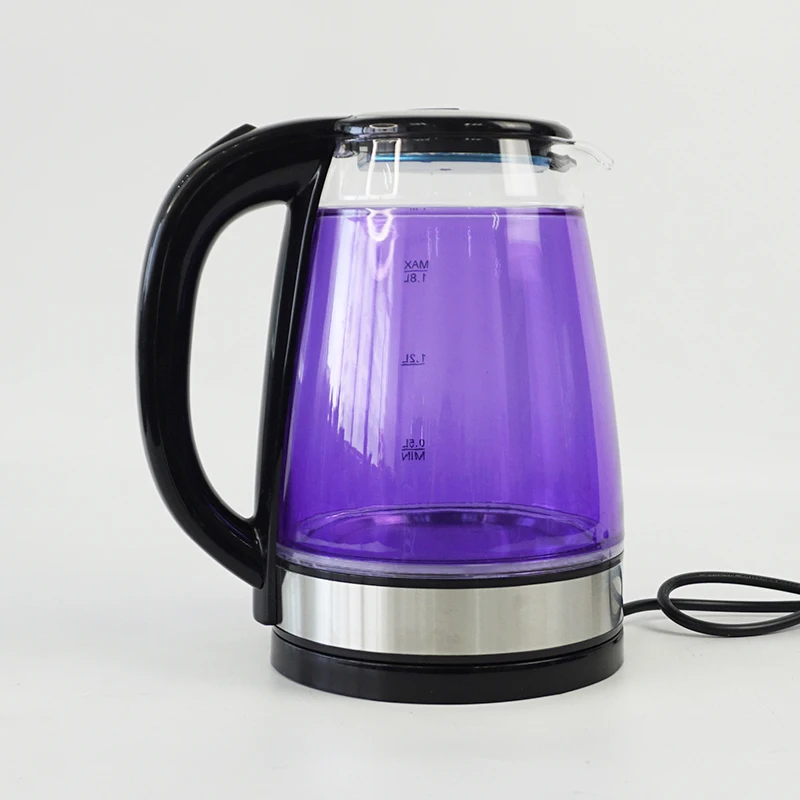 New design 1.8L 2.2L double layer Glass Fast Boiling Glass Tea Kettle Hot Water Kettle Tea Pot Hot hervidor electrico