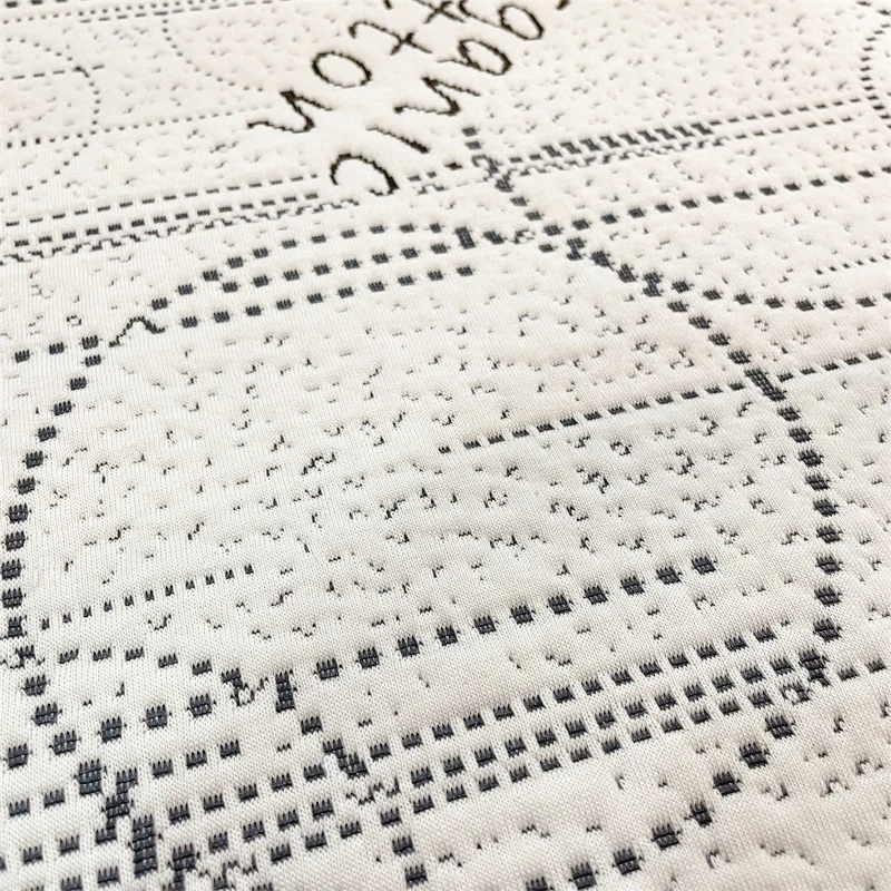 Certificated Environmental Friendly Comfortable Organic Cotton Knitted Jacquard Mattress Fabrics