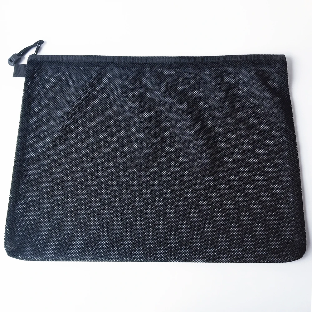 Pencil Pouch Soft Composite Membrane Mesh Bag Large Capacity Pure Zipper pen bag