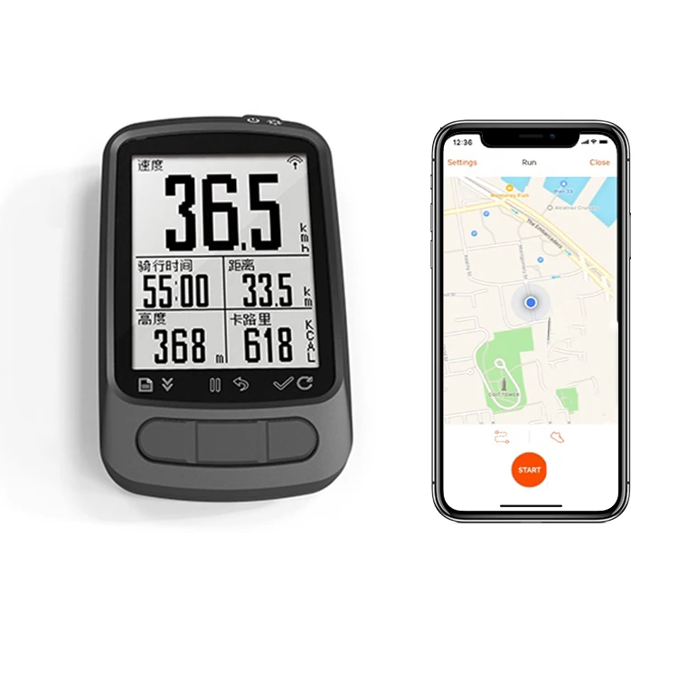 Bike Computer GPS Wireless ANT+ Cycling Computer Multifunctional Bicycle Computer with 2.4 LCD Screen