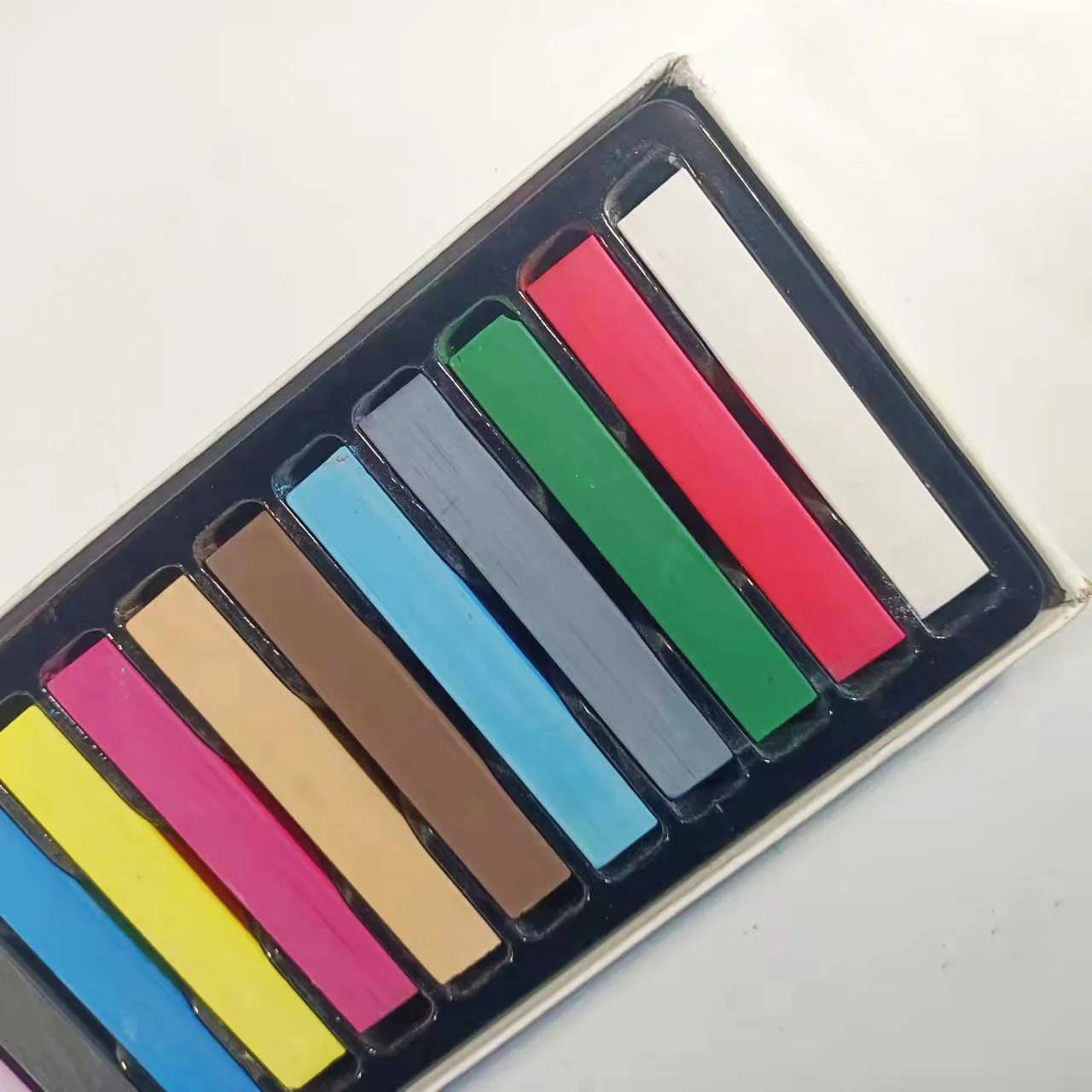 School Use Soft Square Chalk Pastel Set Assorted Color 12color Non Toxic Pastels